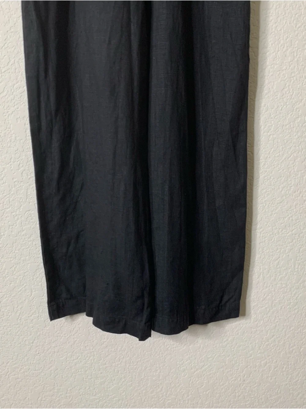 Reformation Womens black Dominica 100% linen Strappy back zip jumpsuit 2